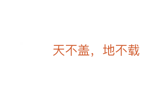 天不盖,地不载