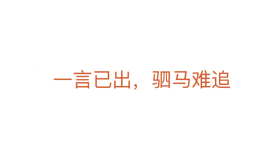 一言已出,驷马难追