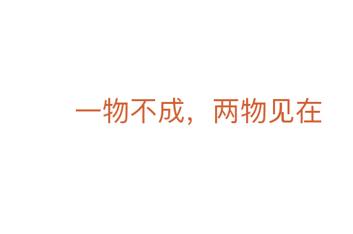 一物不成,两物见在
