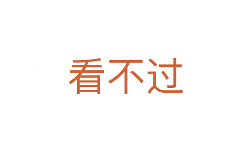 看不过