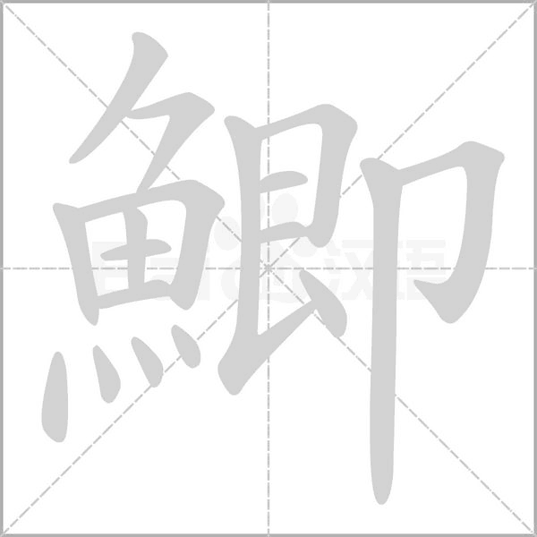 鯽的笔顺动画演示