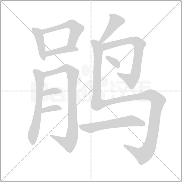 鹃的笔顺动画演示
